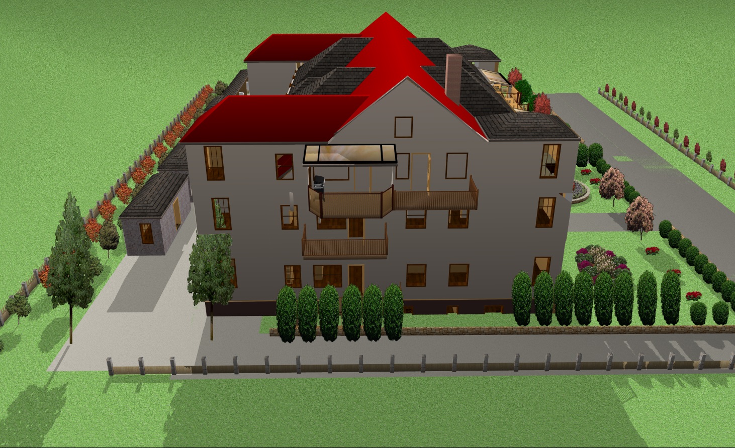 KME mit 12 ETW   Möglichkeit 2 - Vogelperspektive NORDEN 2024